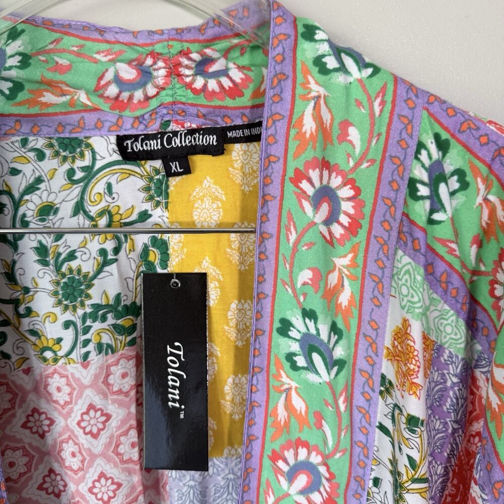 ANTHROPOLOGIE Tolani Collection Raelyn Kimono Draped Cardigan Top Size XL NEW - Picture 3 of 6